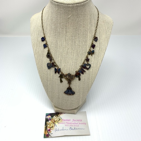 Christine Couturier Necklace Cosmic Boho Charms Hand Enameled Sweet Secrets - Picture 7 of 9